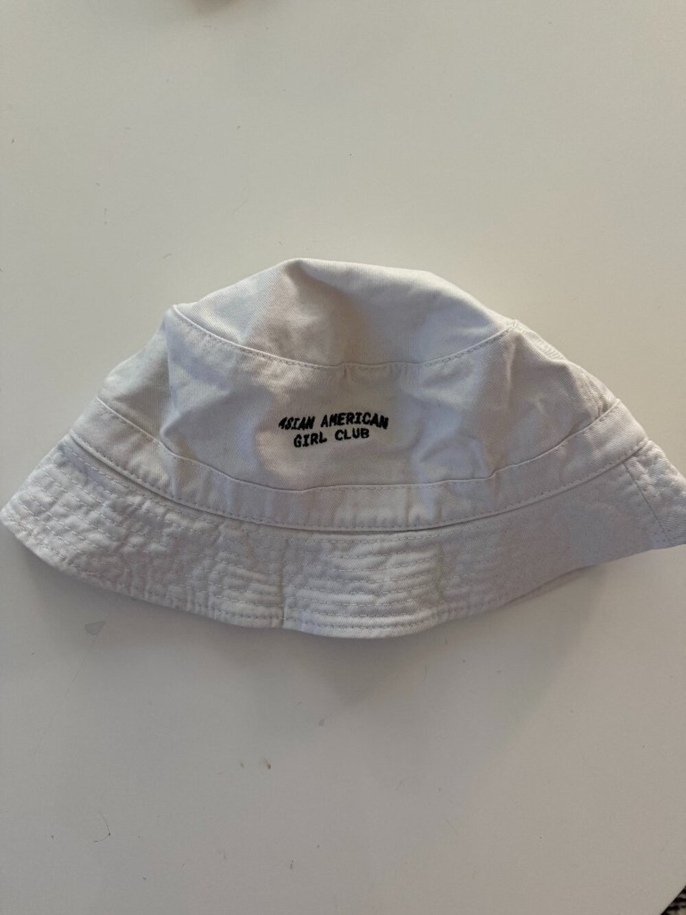 Asian American Girl Club (AAGC) white bucket hat - L/XL